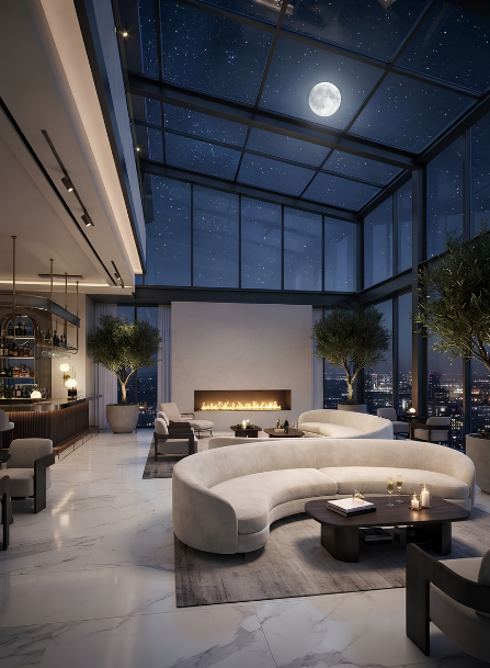 Roof Top Hall- Moonlite Mirror